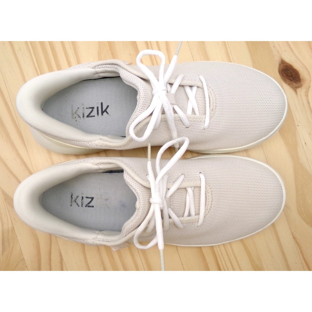 Kizik Madrid Knit Shoes Unisex Mens 8 Womens 9.5 Off White Hands Free Sneakers - Picture 6 of 7